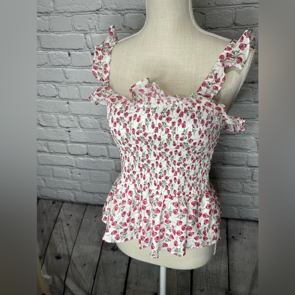 J crew liberty rose smocked top size XXS - Picture 1 of 11